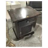Solid wood side table, approx 29in tall