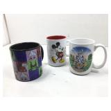 3 Disney coffee mugs, Mickey Mouse, 30th