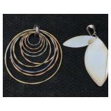 2 Sterling Silver Pendants, Tw 21.6g, Sz 2ï¿½in Diam