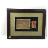 Asian framed shadow box, hand carved wooden molds