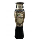 A large vintage Chinese porcelain floor vase
