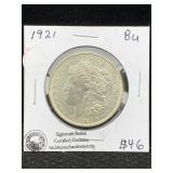 1921 Signature Series Silver Morgan Dollar