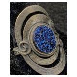 Sterling Silver Ring W/stone, Tw 6.5g, Sz 8