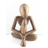 Hand carved Bali Staur wood abstract in sitting