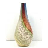 Dynasty Gallery glass vase, rainbow swirl