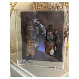 2 Hand Carved Wooden African Fertility Dolls In