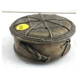 This is a vintage brass lidded trinket box