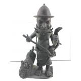 This is a Benin Kingdom bronze warrior sculpture