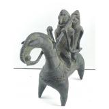 Kotoko bronze sculpture of two equestrian