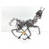 This is a hand sculpted wire horse figure made