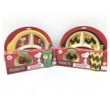 2 Peanuts 5pc box sets Bamboo Fiber dinnerware.
