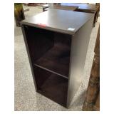 Wood side table, approx 15x15x30in
