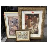 3- frames prints of Scenic views and more, approx