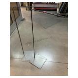 2 Metal sign stands, approx 19x48in