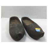Rough cut wood clogs.