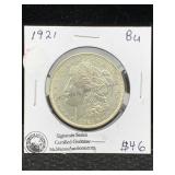 1921 Signature Series Silver Morgan Dollar