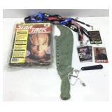 Asian  style carved stone sword. chipped & glued,