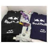 RedBull shirts, lanyards and more.