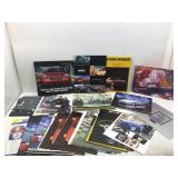 Vintage catalogs, advertising promo cards and
