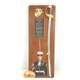 US Marine Corps wall display and leather belt
