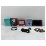 Garmin, mini etchasketch, mini mindfulness books,