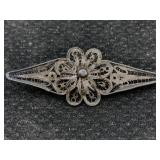 Vtg Sterling Silver Brooch, Tw 6g, Sz 2ï¿½