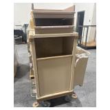 2ft Wide Rolling Housekeeping Cart with Trash Can