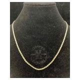 14k Gold Necklace, Tw 3.1g, Sz 17ï¿½in, Needs Clasp