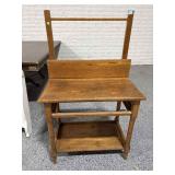 Antique Oak Washstand with Towel Bar - no Drawer
