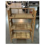 Collapsible Bamboo Shelf approx. 3ft tall