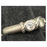 Judith Ripka Sterling Silver Ring W/quartz, Tw 6.4