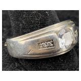 Sterling Silver Ring W/quartz, Tw 8.3g, Sz 10ï¿½