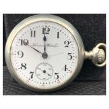 Hampden Wind-up Pocket Watch, Sz 18s, 17 Jewels,