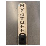3.5ft Tall Wood My Stuff Wall Hanging Organizer