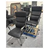 3 HON Rolling High End Office Chairs - some wear