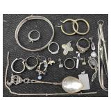 Sterling Silver Broken Jewelry, Tw 71.1g