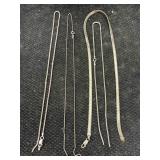 Sterling Silver Necklaces, Tw 22.3g, Need To Be