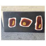 Planet Eclipse painting on canvas, signed Rob