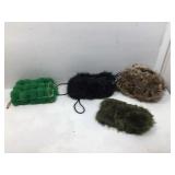 Faux fur fashion purses.