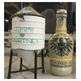 Vintage 1990 German stoneware beer bottle or