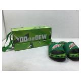 Mtn Dew green slide sandal shoes in box size 9