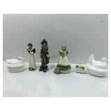 Hen on nest casket and assorted decorative