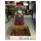 Gumball Machine and Box of Change.