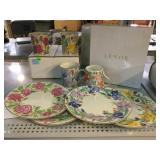 Lenox flower blossom desert plates and matching