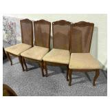 4 chairs w/wicker back