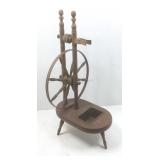 Wooden Spinning Wheel decorative flower pot