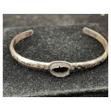 Sterling Silver Cuff Bracelet, Tw 8.8g, Sz 2ï¿½in