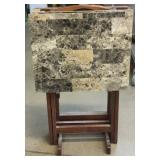 4 TV Trays w/stand