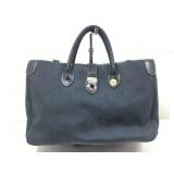 Dooney and Bourke black fabric leather logo large
