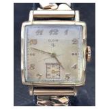Vtg Elgin 10k Gold-plated wind-up ladies watch,